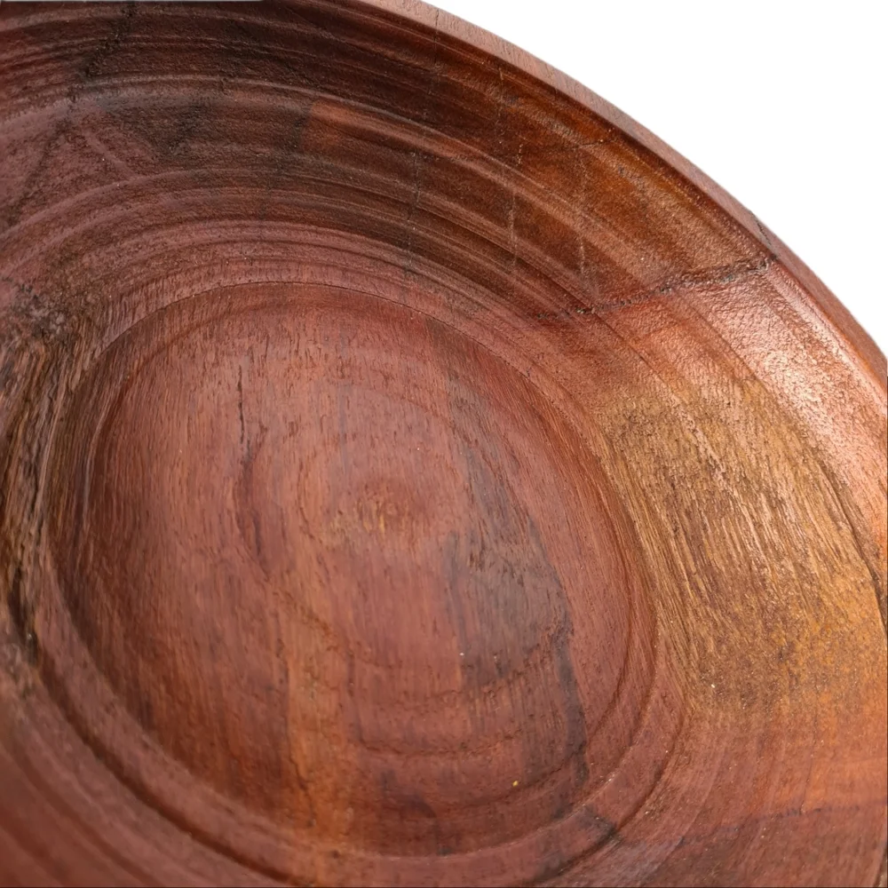 Rustic Solid Timber Wooden Decorative Bowl Dia 26.5cm Height 7.5cm Homewares - Picture 5 of 12